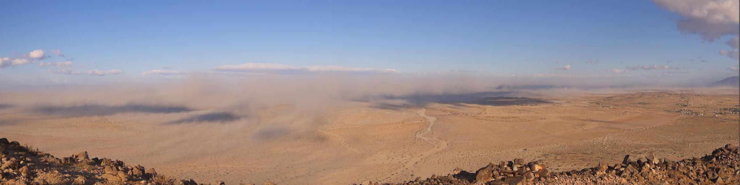 Dust storm in the Anza Desert
